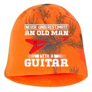 Never Underestimate An Old Man With A Guitar Kati - Camo Knit Beanie