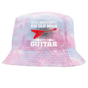 Never Underestimate An Old Man With A Guitar Tie-Dyed Bucket Hat