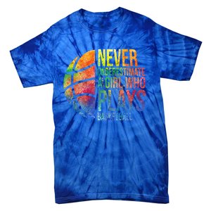 Never Underestimate A Who Plays Basketball Great Gift Basketball Gift Tie-Dye T-Shirt