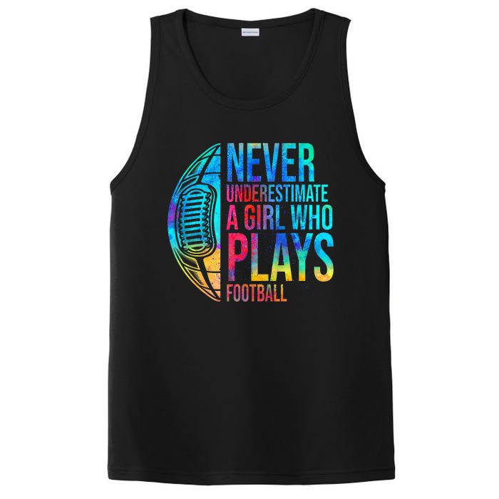 Never Underestimate A  Who Plays Football  Power PosiCharge Competitor Tank