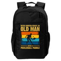 Never Underestimate An Old Man With A Pickleball Paddle Backpack