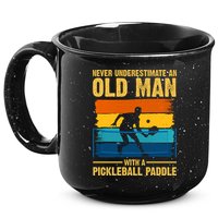 Never Underestimate An Old Man With A Pickleball Paddle 15oz Campfire Ceramic Mug