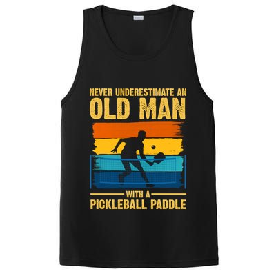 Never Underestimate An Old Man With A Pickleball Paddle PosiCharge Competitor Tank