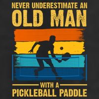 Never Underestimate An Old Man With A Pickleball Paddle Microfiber Hand Towel