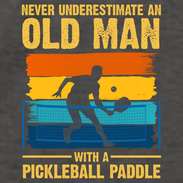 Never Underestimate An Old Man With A Pickleball Paddle Vector Backpack