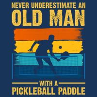 Never Underestimate An Old Man With A Pickleball Paddle Full-Length Apron With Pockets