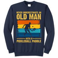Never Underestimate An Old Man With A Pickleball Paddle Sweatshirt