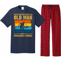 Never Underestimate An Old Man With A Pickleball Paddle Pajama Set