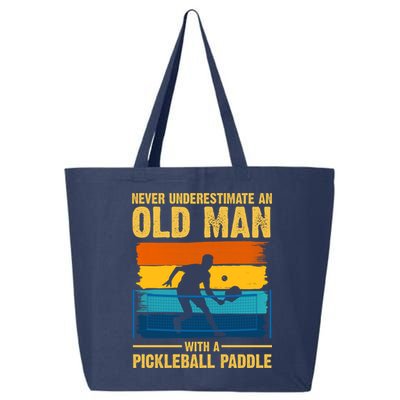 Never Underestimate An Old Man With A Pickleball Paddle 25L Jumbo Tote