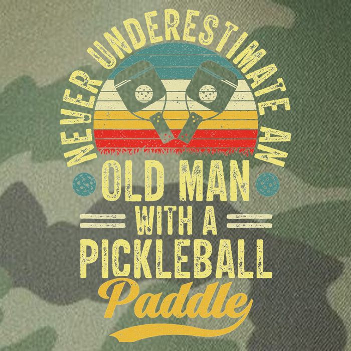 Never Underestimate An Old Man With A Pickleball Paddle Legacy Tie Dye Trucker Hat