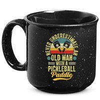 Never Underestimate An Old Man With A Pickleball Paddle 15oz Campfire Ceramic Mug