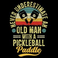 Never Underestimate An Old Man With A Pickleball Paddle Drawstring Bag