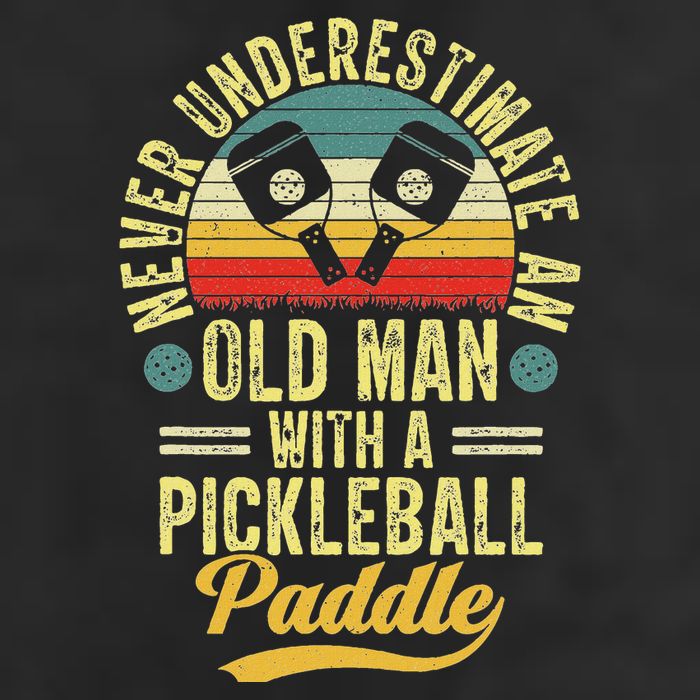 Never Underestimate An Old Man With A Pickleball Paddle Premium Pullover Hoodie