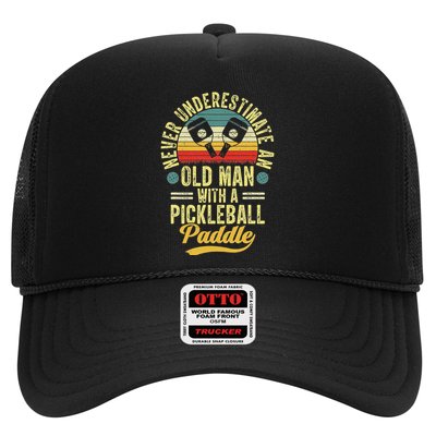 Never Underestimate An Old Man With A Pickleball Paddle Trucker Hat