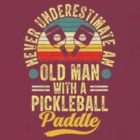 Never Underestimate An Old Man With A Pickleball Paddle 16oz Travel Tumbler