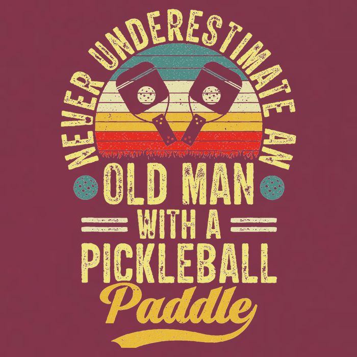 Never Underestimate An Old Man With A Pickleball Paddle 16oz Travel Tumbler