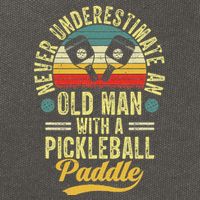 Never Underestimate An Old Man With A Pickleball Paddle Cotton Canvas Backpack