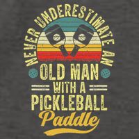 Never Underestimate An Old Man With A Pickleball Paddle Vector Backpack