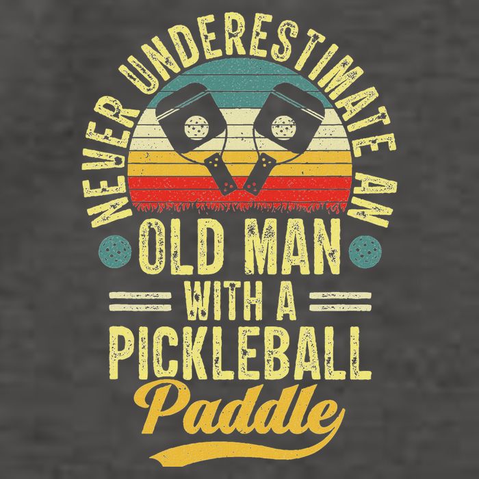 Never Underestimate An Old Man With A Pickleball Paddle Vector Backpack