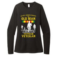 Never Underestimate An OLD MAN Vietnam Veteran Gift Womens CVC Long Sleeve Shirt