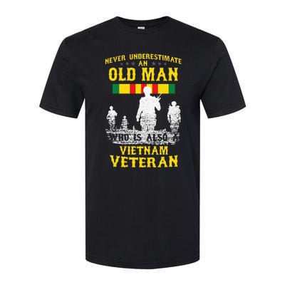 Never Underestimate An OLD MAN Vietnam Veteran Gift Softstyle CVC T-Shirt