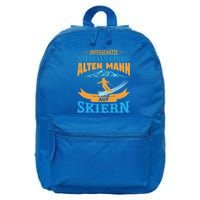 Never Underestimate An Old On Skis Winter Holidays Cool Gift 16 in Basic Backpack