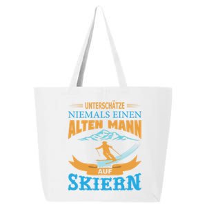 Never Underestimate An Old On Skis Winter Holidays Cool Gift 25L Jumbo Tote