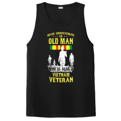 Never Underestimate An OLD MAN Vietnam Veteran PosiCharge Competitor Tank