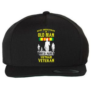 Never Underestimate An OLD MAN Vietnam Veteran Wool Snapback Cap