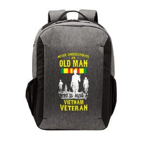 Never Underestimate An OLD MAN Vietnam Veteran Vector Backpack