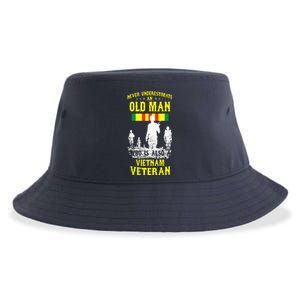 Never Underestimate An OLD MAN Vietnam Veteran Sustainable Bucket Hat