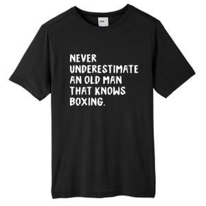 Never Underestimate An Old Man That Knows Boxing Tall Fusion ChromaSoft Performance T-Shirt