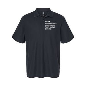 Never Underestimate An Old Man That Knows Boxing Softstyle Adult Sport Polo