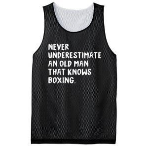 Never Underestimate An Old Man That Knows Boxing Mesh Reversible Basketball Jersey Tank