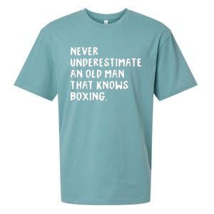 Never Underestimate An Old Man That Knows Boxing Sueded Cloud Jersey T-Shirt