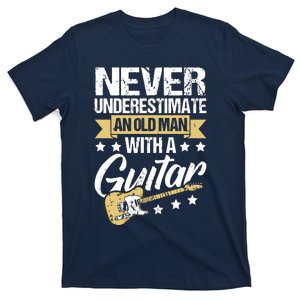 Never Underestimate An Old Man With A Guitar Guitar T-Shirt