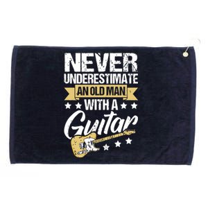 Never Underestimate An Old Man With A Guitar Guitar Grommeted Golf Towel