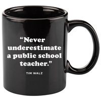 Never Underestimate A Public School Teacher Coach Quote 11oz C Handle Ceramic Mug