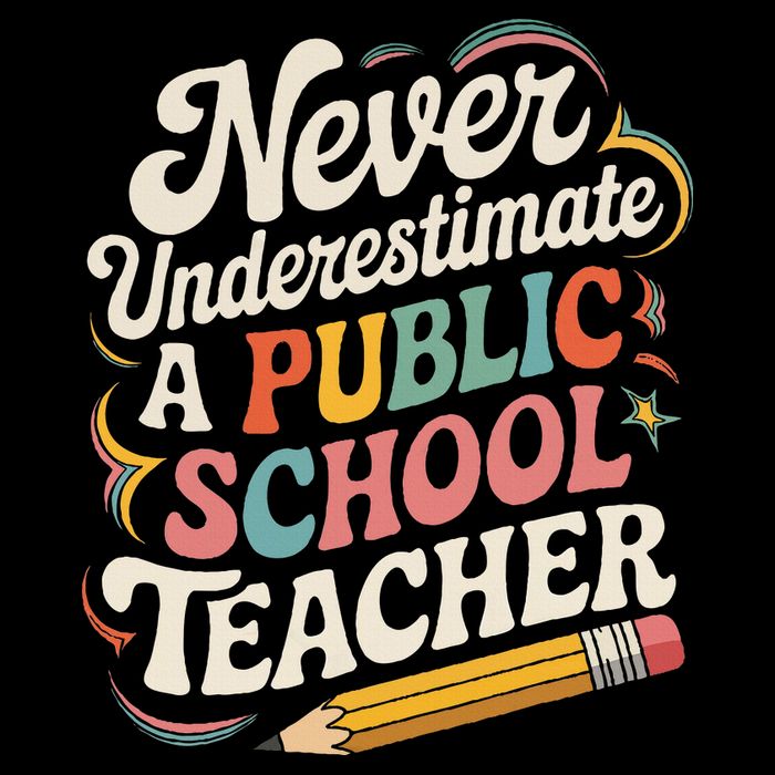 Never Underestimate A Public School Teacher Public Education Womens Tank Top