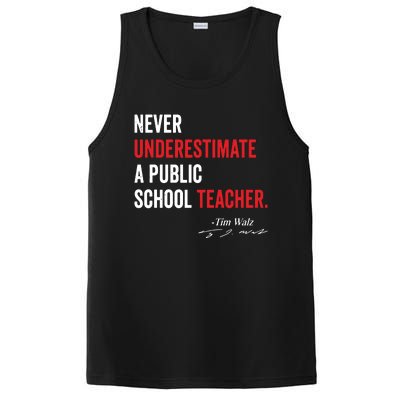 Never Underestimate A Public School Teacher Coach Quote PosiCharge Competitor Tank