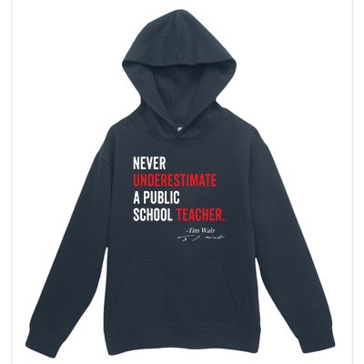 Never Underestimate A Public School Teacher Coach Quote Urban Pullover Hoodie