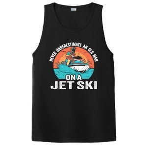 Never Underestimate And Old On A Jet Ski Gift PosiCharge Competitor Tank