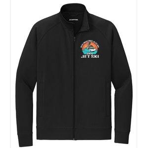 Never Underestimate And Old On A Jet Ski Gift Stretch Full-Zip Cadet Jacket