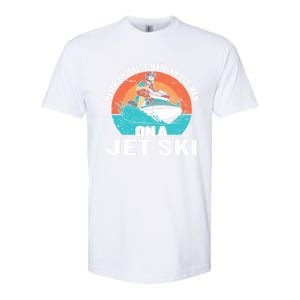 Never Underestimate And Old On A Jet Ski Gift Softstyle CVC T-Shirt