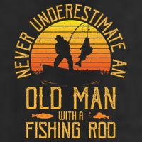 Never Underestimate An Old Man With A Fishing Rod Fisherman Adult Drive Performance Visor