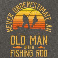 Never Underestimate An Old Man With A Fishing Rod Fisherman Cotton Canvas Backpack