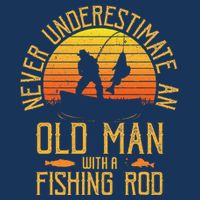 Never Underestimate An Old Man With A Fishing Rod Fisherman 16 in Basic Backpack