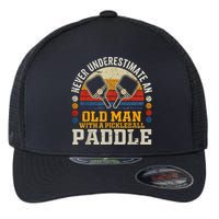 Never Underestimate An Old Man With A Pickleball Flexfit Unipanel Trucker Cap