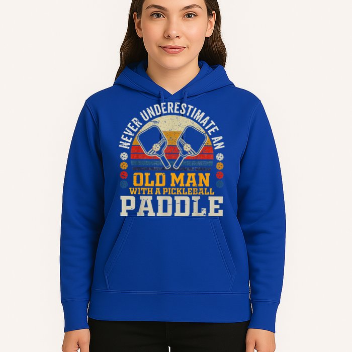 Never Underestimate An Old Man With A Pickleball Hoodie