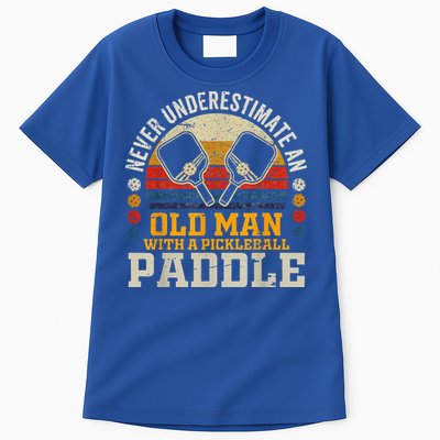 Never Underestimate An Old Man With A Pickleball Tall T-Shirt